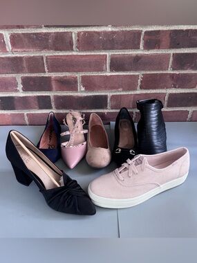 Lot Of 7 Single Shoes Mixed Sizes Brands Styles Women’s For Art Projects